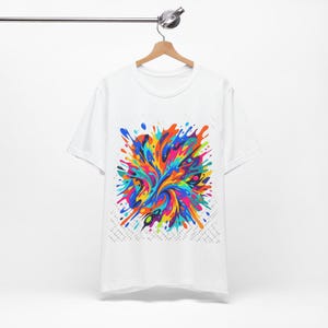 Abstract Paint Splash Colorful - Tshirt image 3