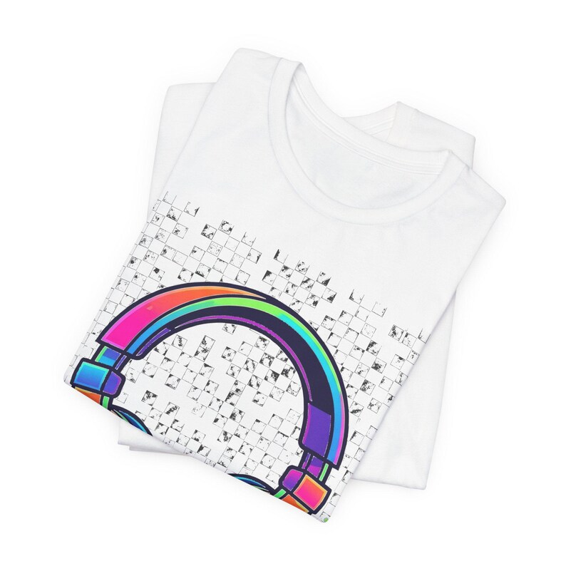 Rave Festival Neon Headphones - Tshirt image 2