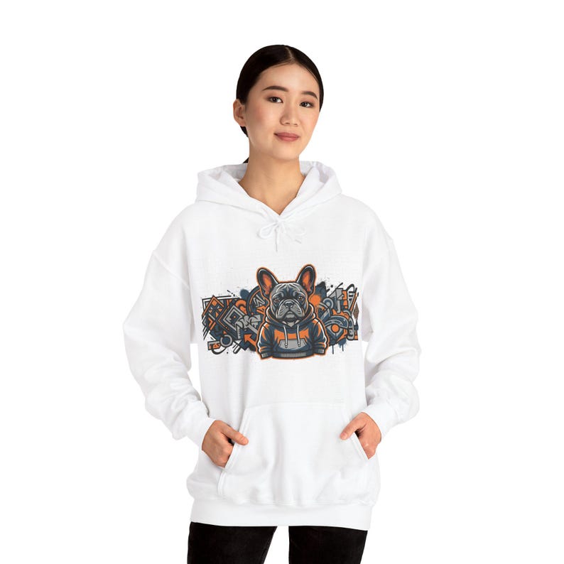 French Bulldog Wearing Hoodie - Hoodie image 6