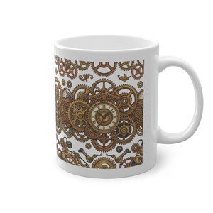 Steampunk Gears And Clockwork Brass - Mug image 3