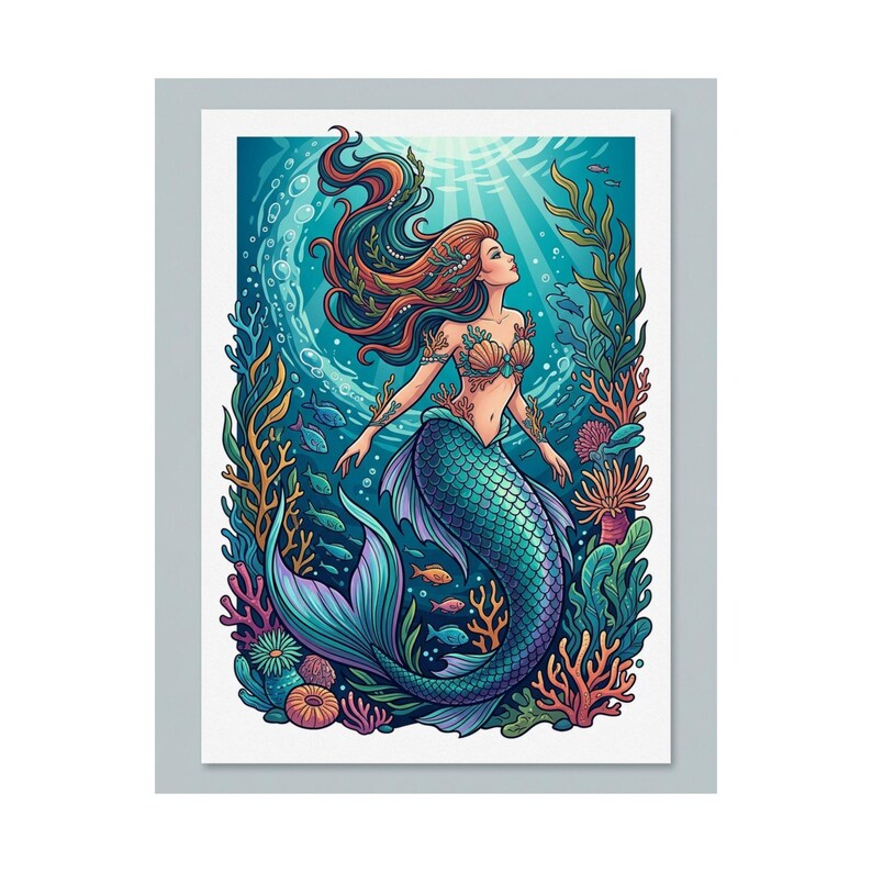 Mermaid Ocean Fantasy - Poster imagem 2