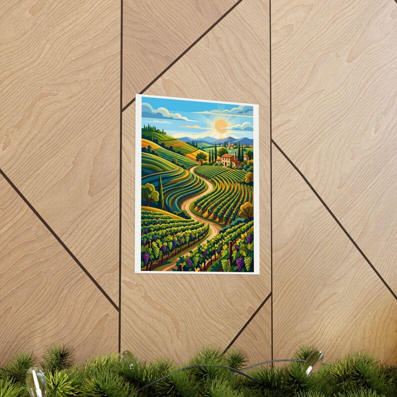 Vineyard Wine Country Rolling Hills - Poster imagen 5