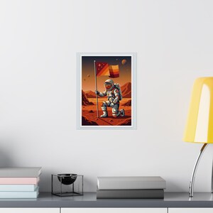 Astronaut Planting Flag On Mars - Poster image 8
