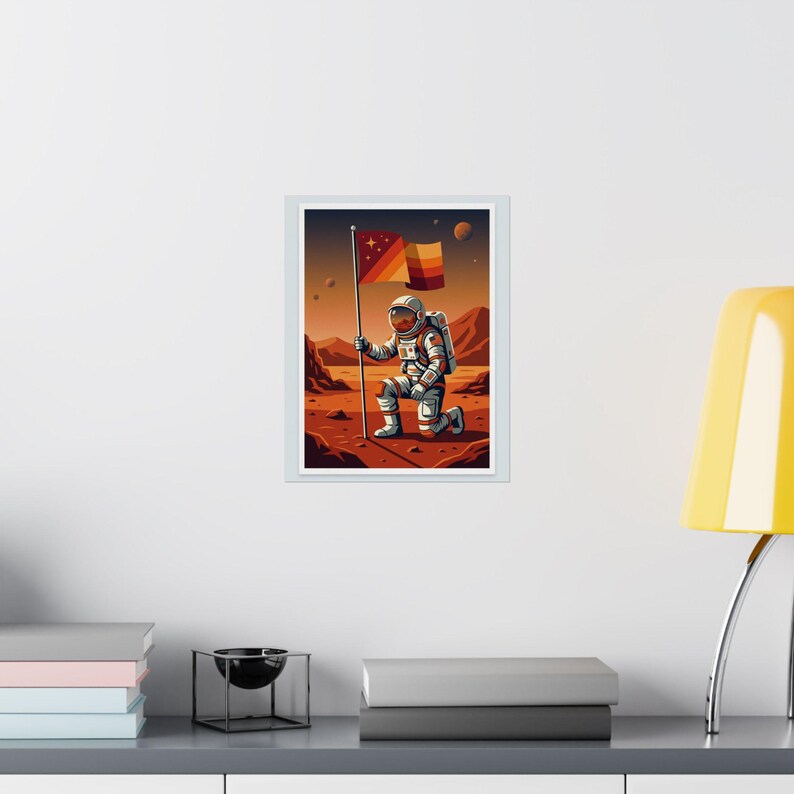 Astronaut Planting Flag On Mars - Poster image 8