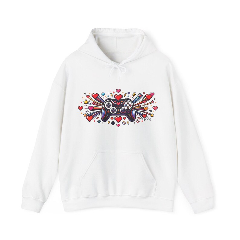Gamer Controller Pixel Hearts - Hoodie bild 1