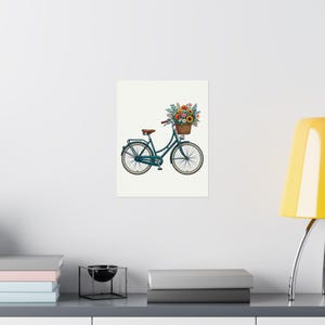 Vintage Bicycle With Basket - Poster Bild 8