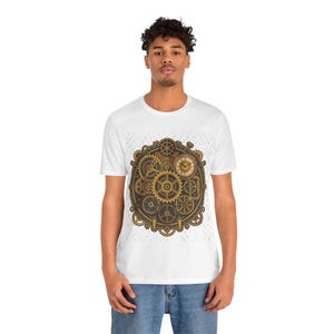 Steampunk Gears And Clockwork Brass - Tshirt Bild 6