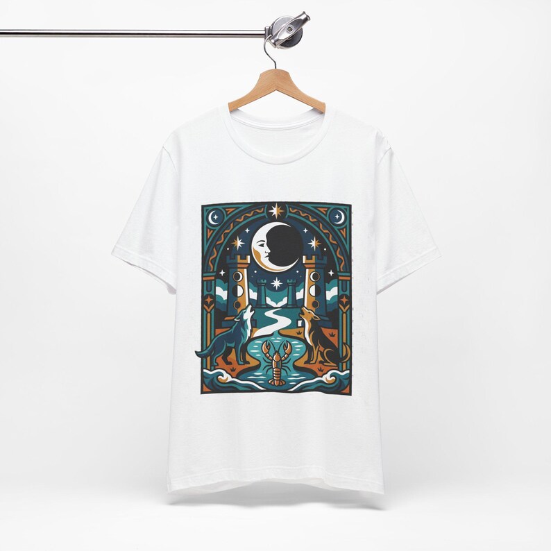 Tarot Card The Moon Mystical - Tshirt image 2