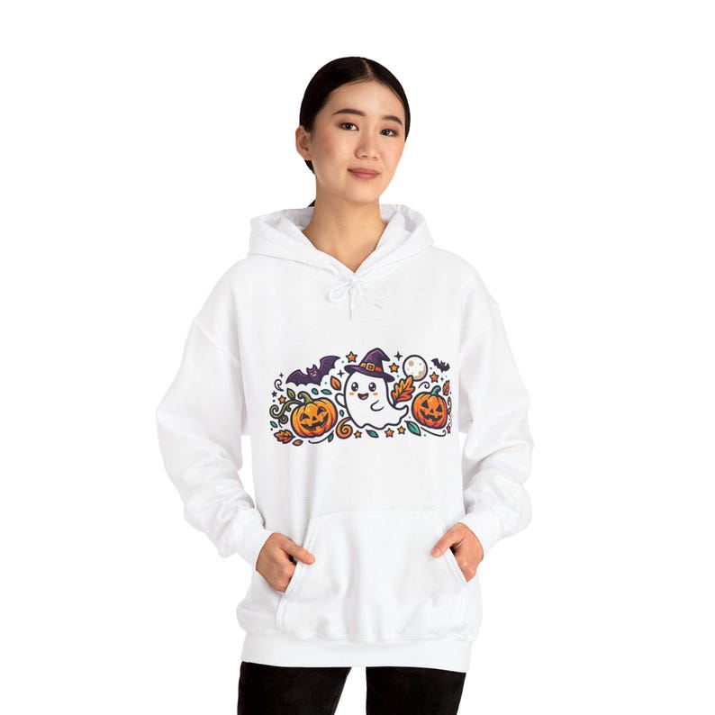 Cute Ghost Boo Halloween - Hoodie 画像 6