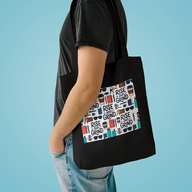 Motivational Quote Rise And Grind - Tote Bag Bild 3