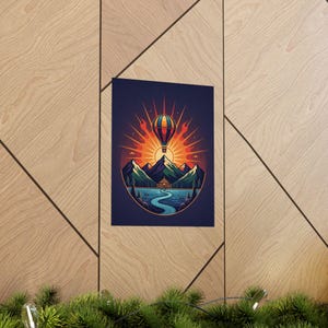 Adventure Awaits Travel Poster | Mountain Landscape Wall Art | Wanderlust Decor image 5