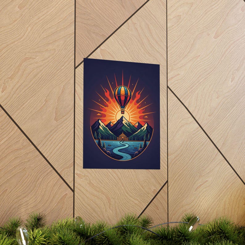 Adventure Awaits Travel Poster | Mountain Landscape Wall Art | Wanderlust Decor image 5