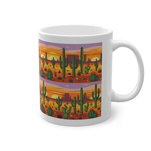Desert Cactus Under Southwest Sunset - Mug image 3