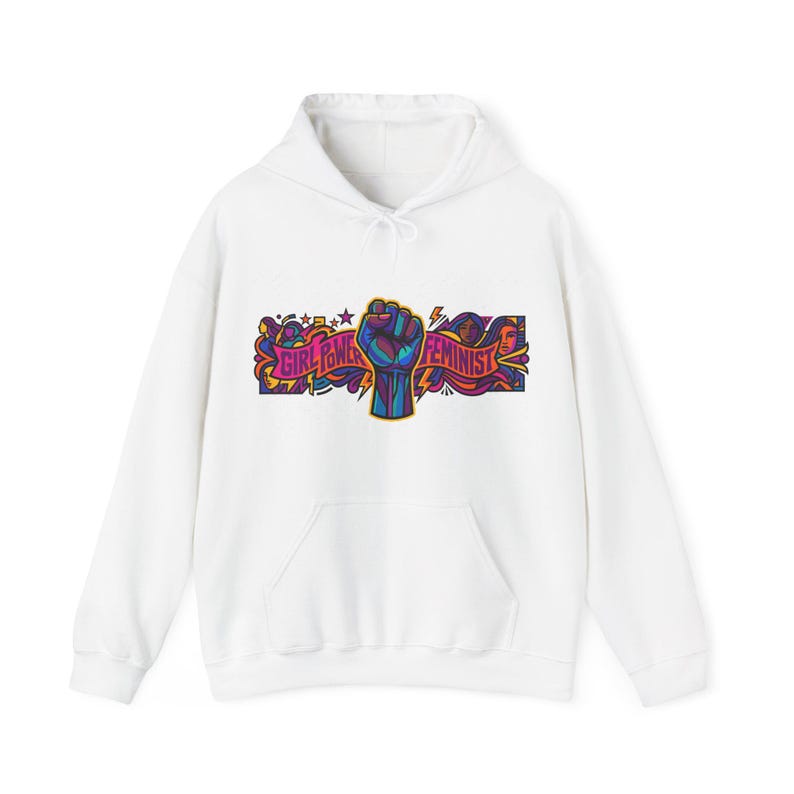 Feminist Girl Power Fist - Hoodie afbeelding 1