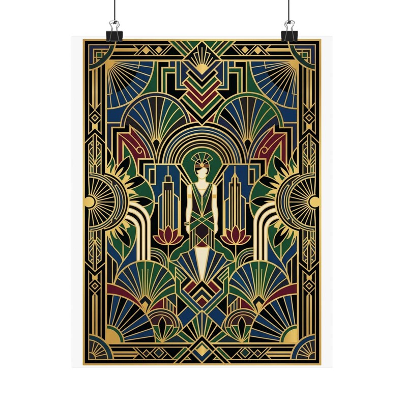 Art Deco Golden Geometry 1920S - Poster imagen 1