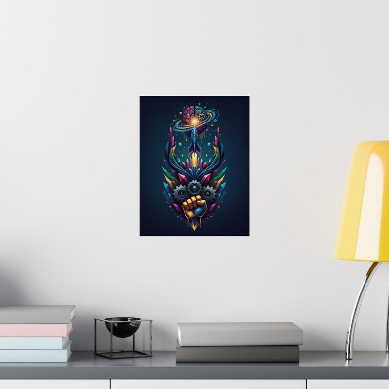 Dream Big Work Hard Poster, Motivational Wall Art, Inspirational Office Decor, Positive Mindset Quote Print afbeelding 8