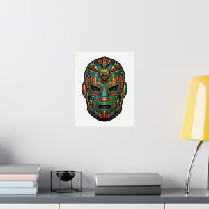Mexican Luchador Mask Colorful - Poster image 8