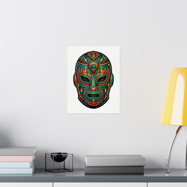 Mexican Luchador Mask Colorful - Poster image 8