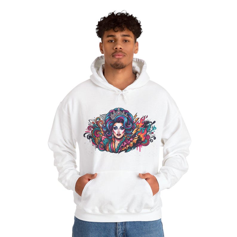 Drag Queen Fabulous Portrait - Hoodie 画像 7