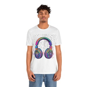 Rave Festival Neon Headphones - Tshirt image 6