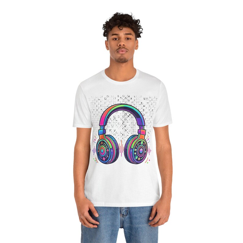 Rave Festival Neon Headphones - Tshirt image 6