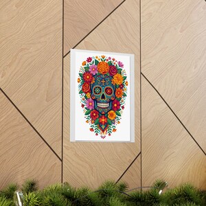 Skull With Flowers Day Of The Dead - Poster image 5