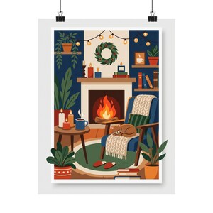 Scandinavian Hygge Cozy Home - Poster Bild 1