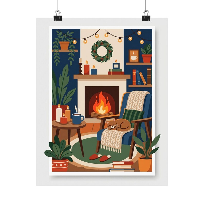 Scandinavian Hygge Cozy Home - Poster Bild 1