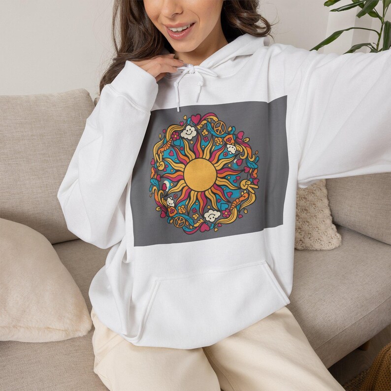 Good Vibes Only Streetwear Hoodie | Positive Energy Oversized Sweatshirt | 90s Aesthetic Hip Hop Pullover Gift afbeelding 4