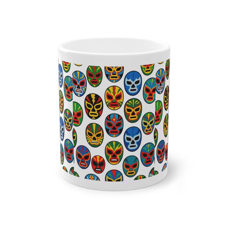 Mexican Luchador Mask Colorful - Mug image 1
