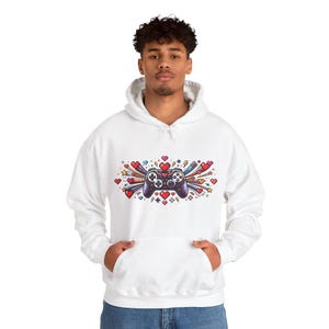 Gamer Controller Pixel Hearts - Hoodie bild 6