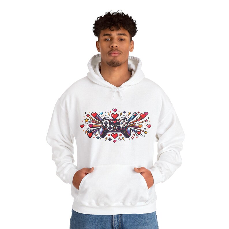 Gamer Controller Pixel Hearts - Hoodie bild 6