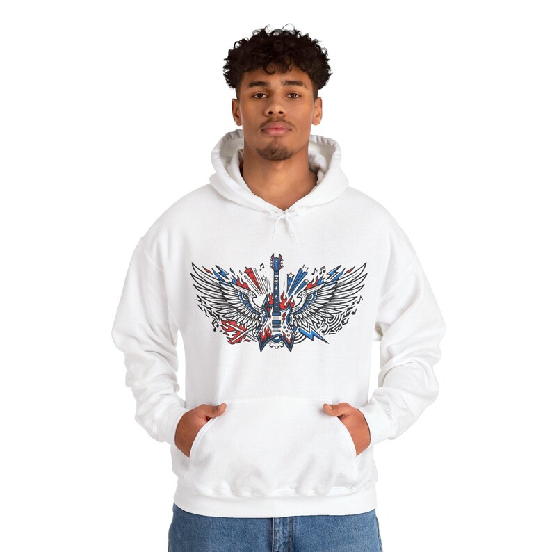 Electric Guitar Rock On - Hoodie zdjęcie 7