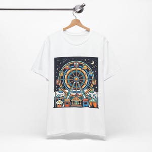 Carnival Ferris Wheel Night Lights - Tshirt image 3