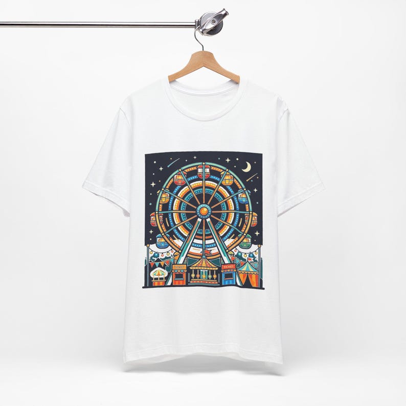 Carnival Ferris Wheel Night Lights - Tshirt image 3