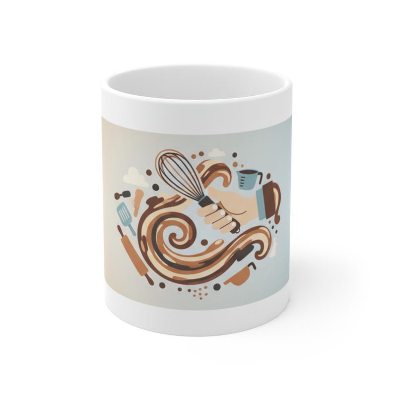 Whisk Taker Funny Baking Mug, Pastry Chef Gift, Baking Lover Coffee Cup, Kitchen Decor, Baker Mug image 1