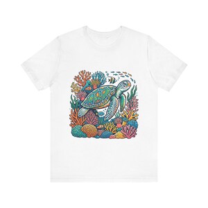Tropical Sea Turtle Coral Reef - Tshirt imagen 1