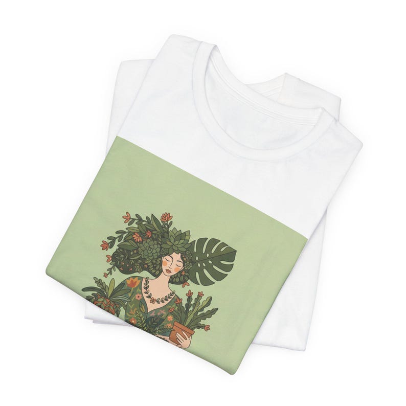 Plant Lady Is The New Cat Lady T-Shirt, Funny Plant Mom Gift, Botanical Plant Lover Shirt, Houseplant Gardening Tee afbeelding 2