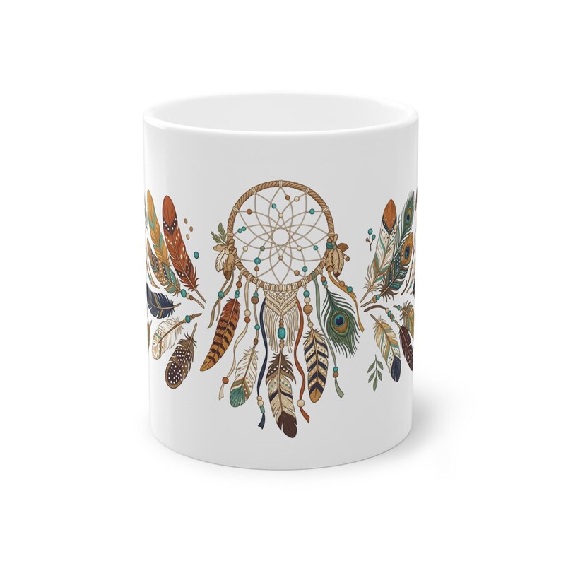 Boho Dreamcatcher Feathers - Mug zdjęcie 1