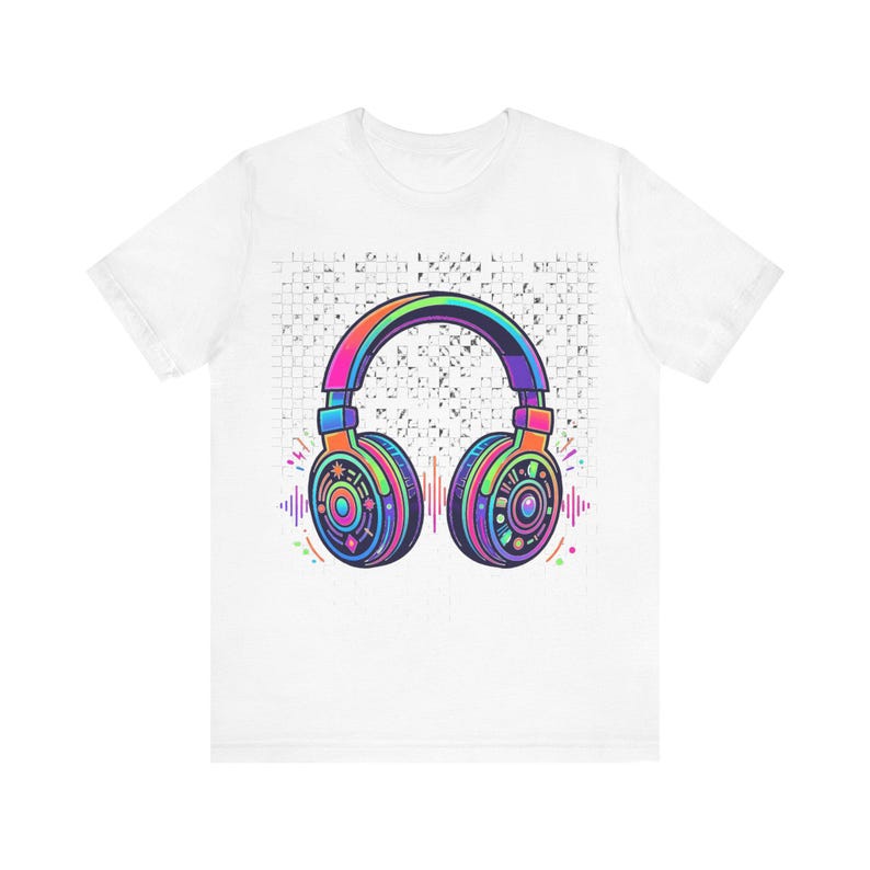 Rave Festival Neon Headphones - Tshirt image 1