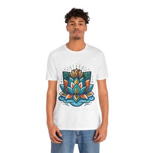 Zen Lotus Flower Mindfulness - Tshirt Bild 4