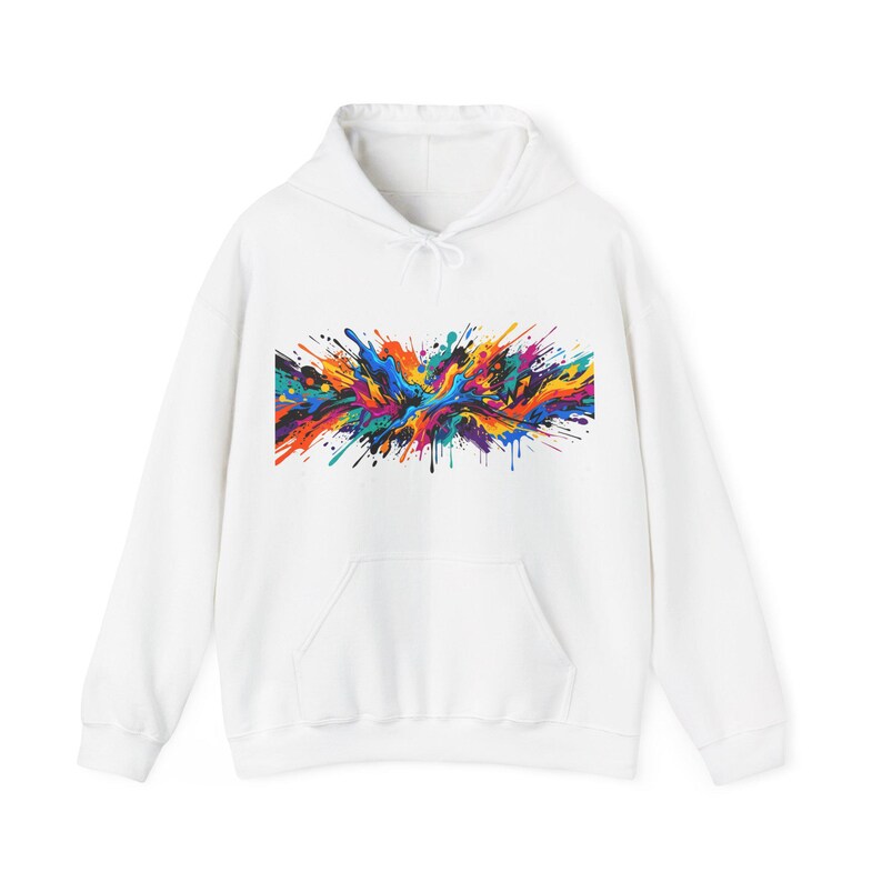 Abstract Paint Splash Colorful - Hoodie image 1