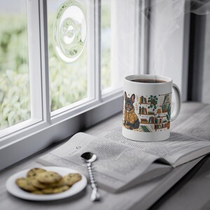 French Bulldog Wearing Hoodie - Mug image 5
