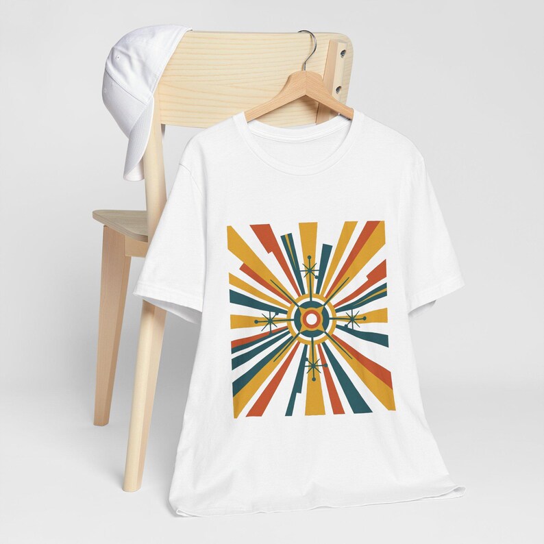 Mid-Century Modern Sunburst Pattern - Tshirt bild 4