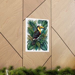 Jungle Toucan Among Tropical Leaves - Poster image 5