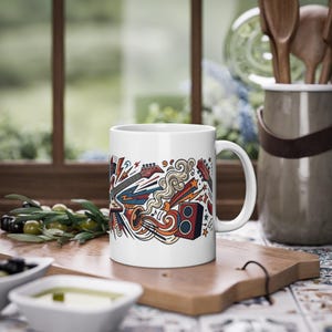 Electric Guitar Rock On - Mug afbeelding 4