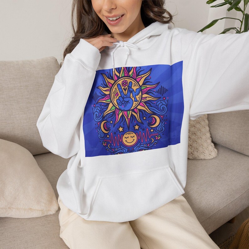 Good Vibes Only Hoodie | Streetwear Aesthetic Sweatshirt | Positive Energy Graphic Pullover | Y2K Aesthetic Clothes | Gi image 3
