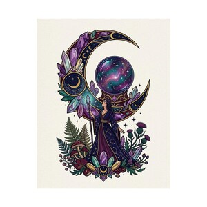 Crystal Moon Witchy Aesthetic - Poster afbeelding 2