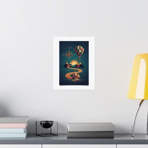 Adventure Awaits Travel Poster | Mountain Landscape Wall Art | Wanderlust Decor | Travel Quote Print image 8
