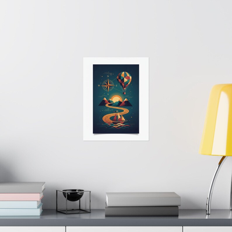 Adventure Awaits Travel Poster | Mountain Landscape Wall Art | Wanderlust Decor | Travel Quote Print image 8